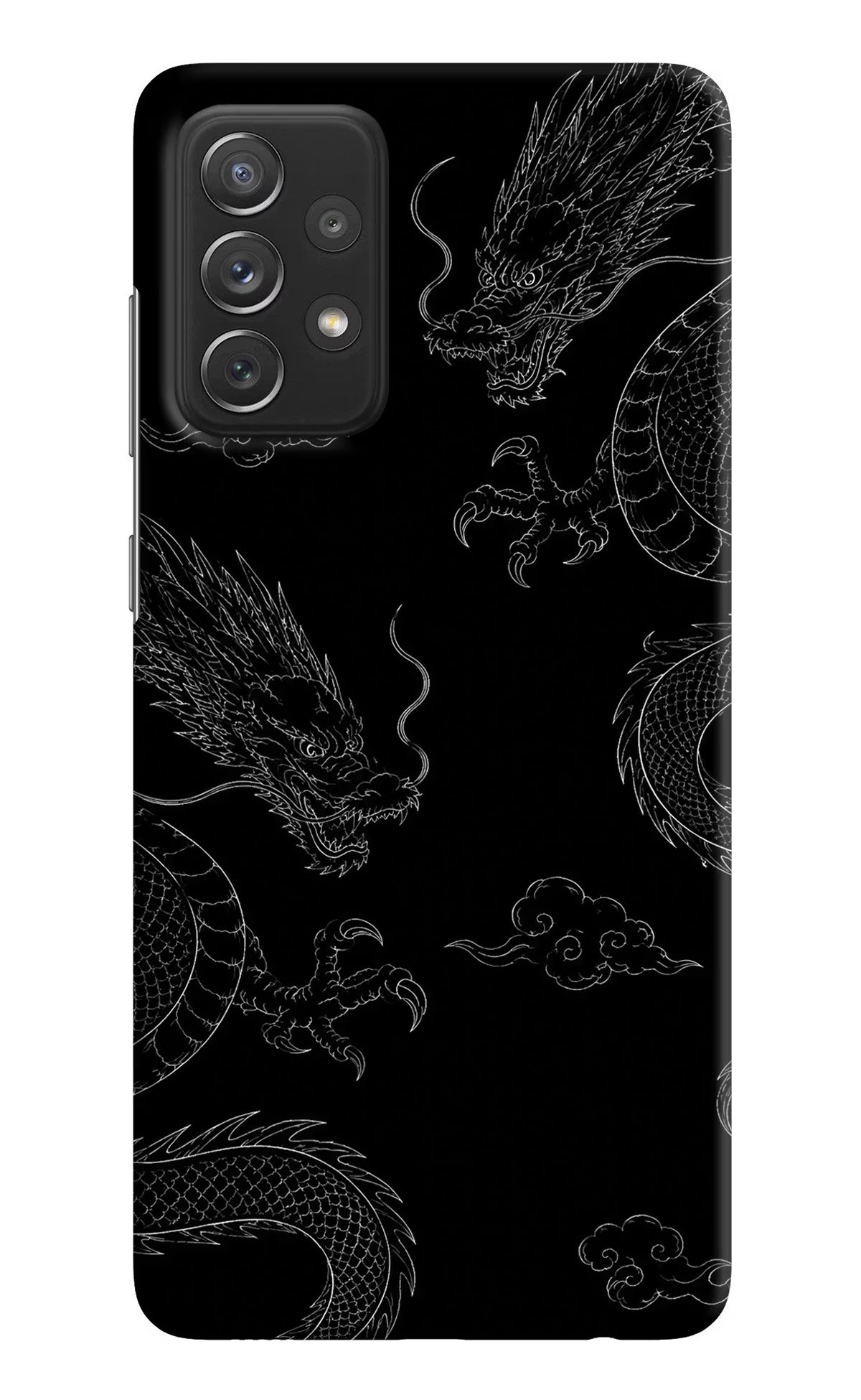 Twin Dragons Samsung A72 Hard Case Back Cover by Casekaro