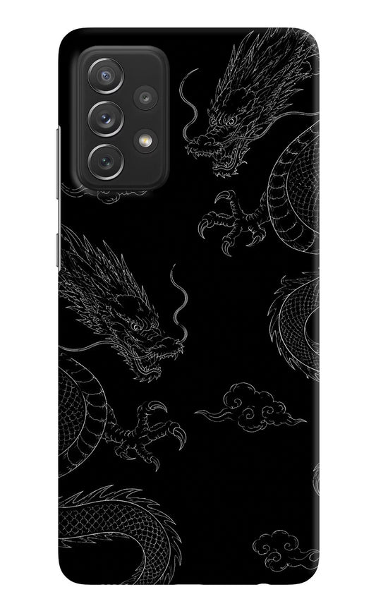 Twin Dragons Samsung A72 Hard Case Back Cover by Casekaro
