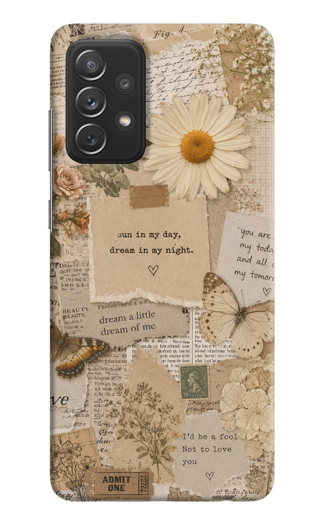 Vintage case Samsung A72 Hard Case Back Cover by Casekaro