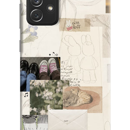 Soft Aesthetic Samsung A72 Hard Case Back Cover by Casekaro