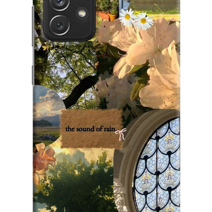 Rain Samsung A72 Hard Case Back Cover by Casekaro