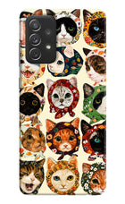 Cool Cat Samsung A72 Hard Case Back Cover by Casekaro