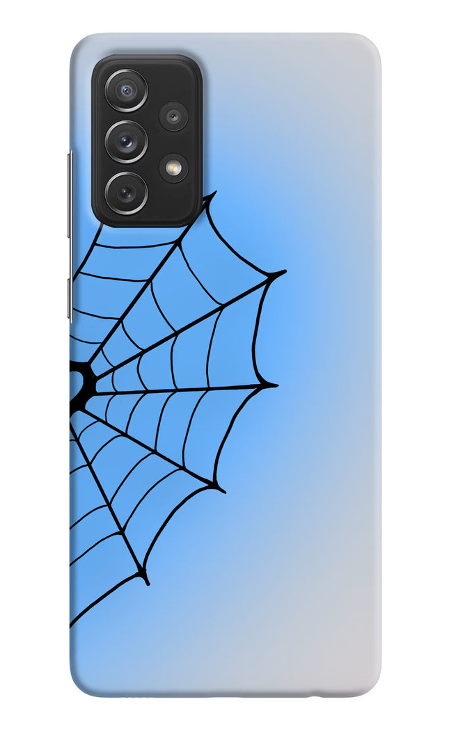 Blue Web Samsung A72 Hard Case Back Cover by Casekaro