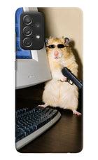 Hacker Hamster Samsung A72 Hard Case Back Cover by Casekaro