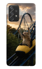 Rollercoaster Dog Samsung A72 Hard Case Back Cover by Casekaro