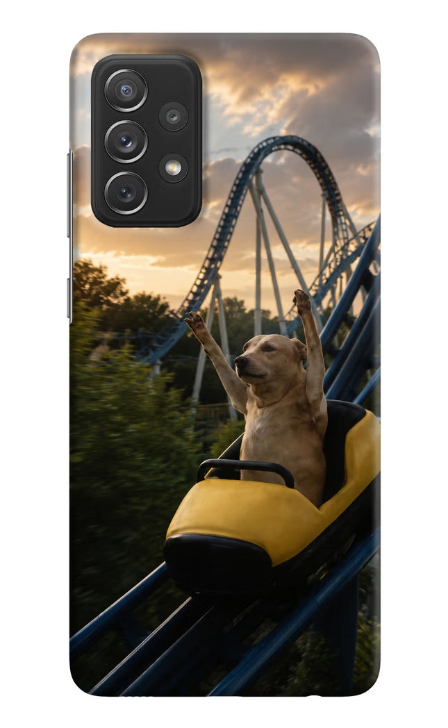 Rollercoaster Dog Samsung A72 Hard Case Back Cover by Casekaro