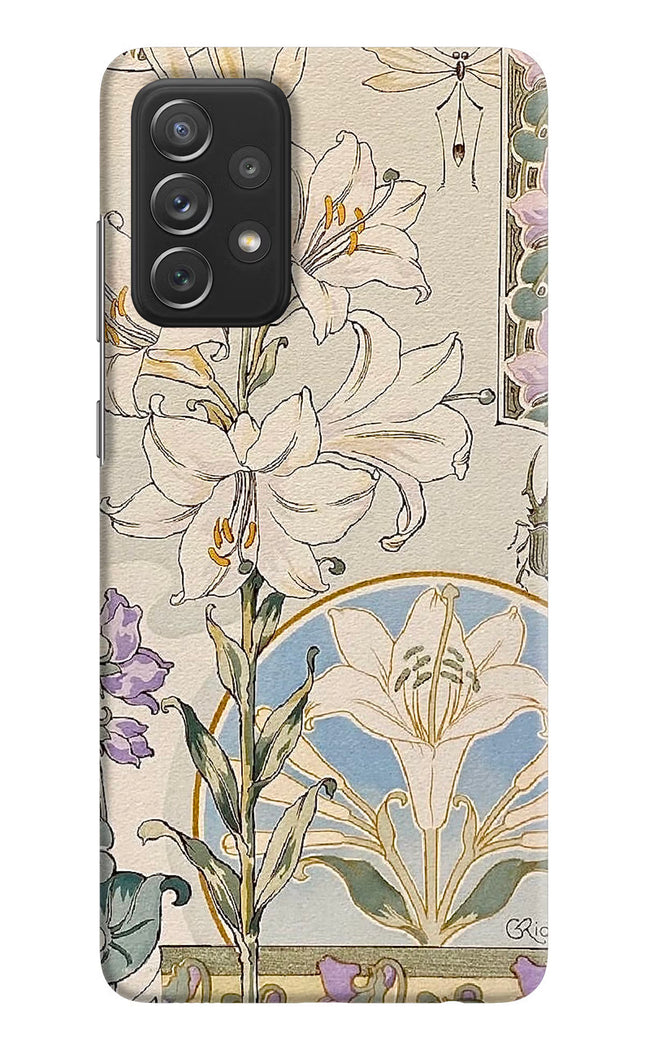 White Lily Samsung A72 Hard Case Back Cover by Casekaro