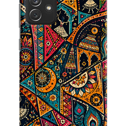 Folk Print Samsung A72 Back Cover
