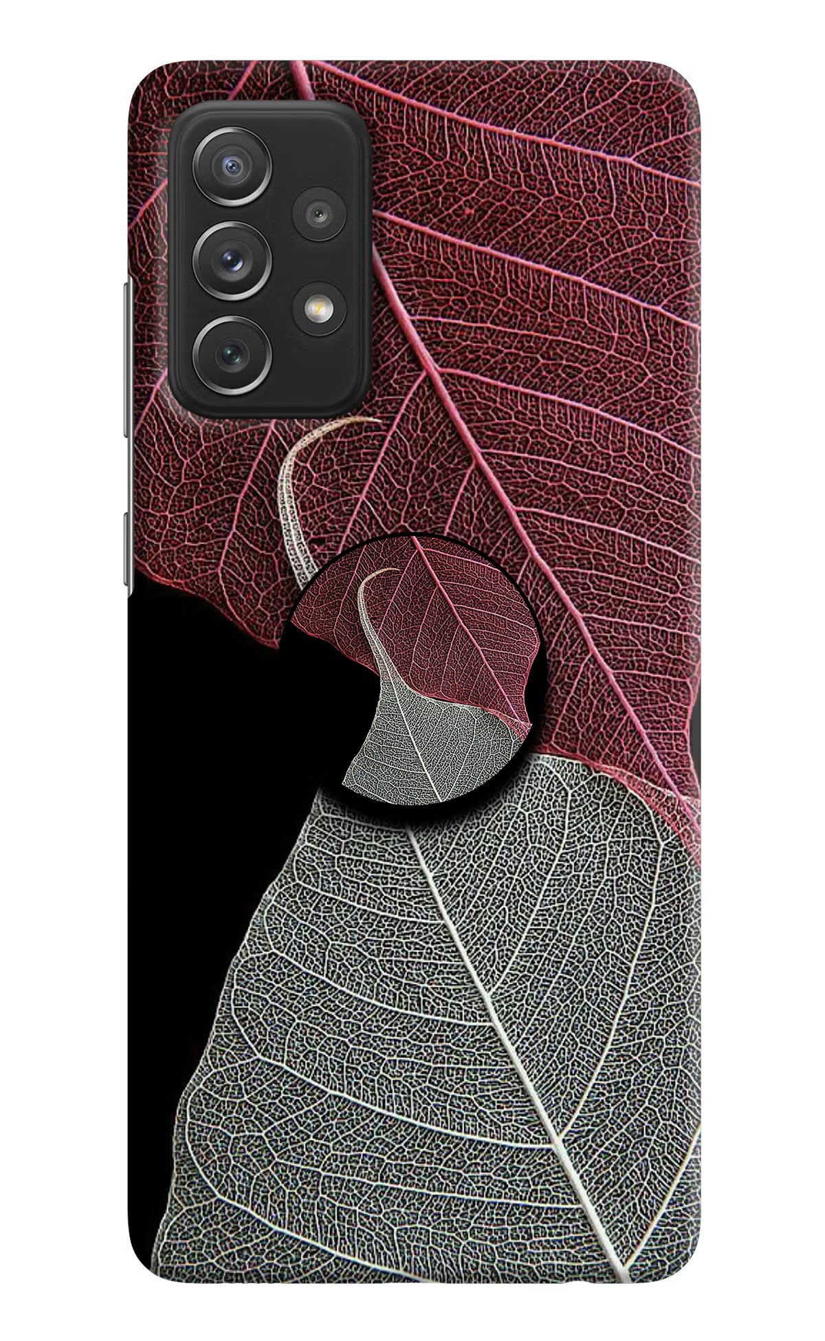 Leaf Pattern Samsung A72 Pop Case by Casekaro