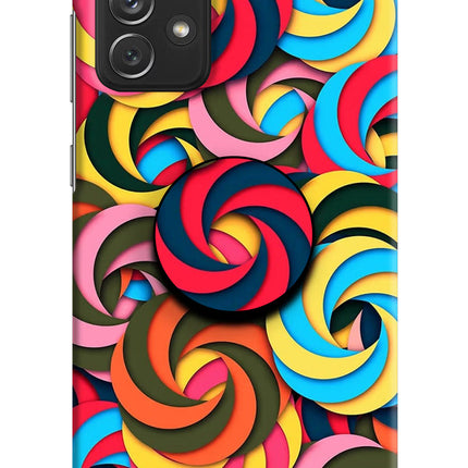 Spiral Pattern Samsung A72 Pop Case by Casekaro