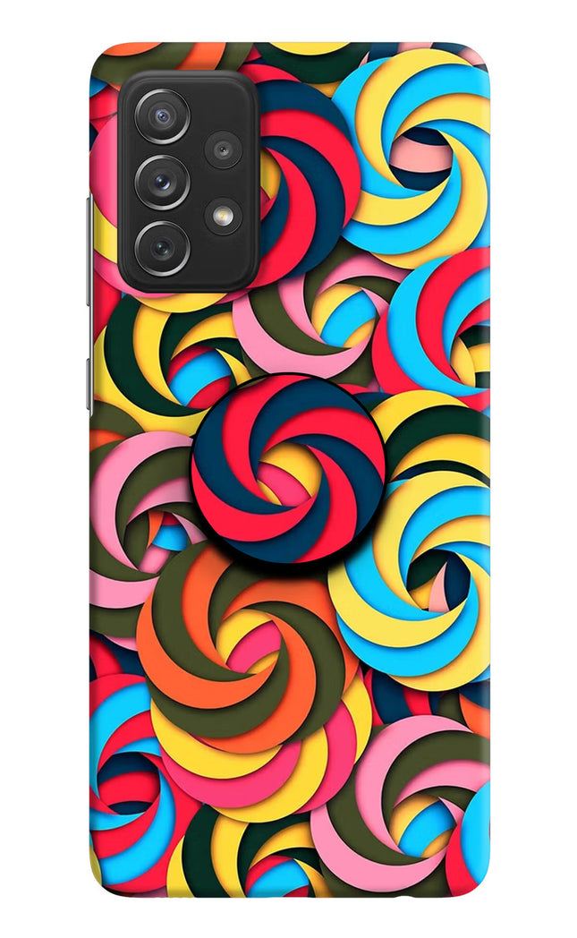 Spiral Pattern Samsung A72 Pop Case by Casekaro