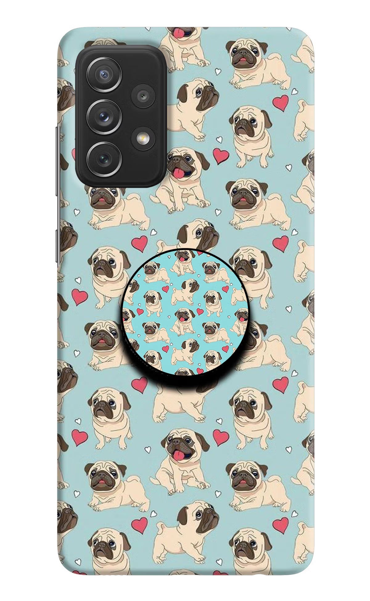 Pug Dog Samsung A72 Pop Case by Casekaro