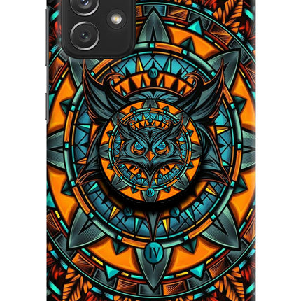 Angry Owl Samsung A72 Pop Case by Casekaro