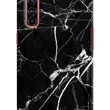 Black Marble Pattern Realme X50 Pro Hard Case Back Cover by Casekaro