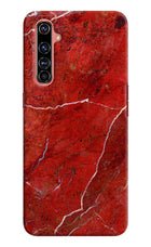Red Marble Design Realme X50 Pro Hard Case Back Cover by Casekaro