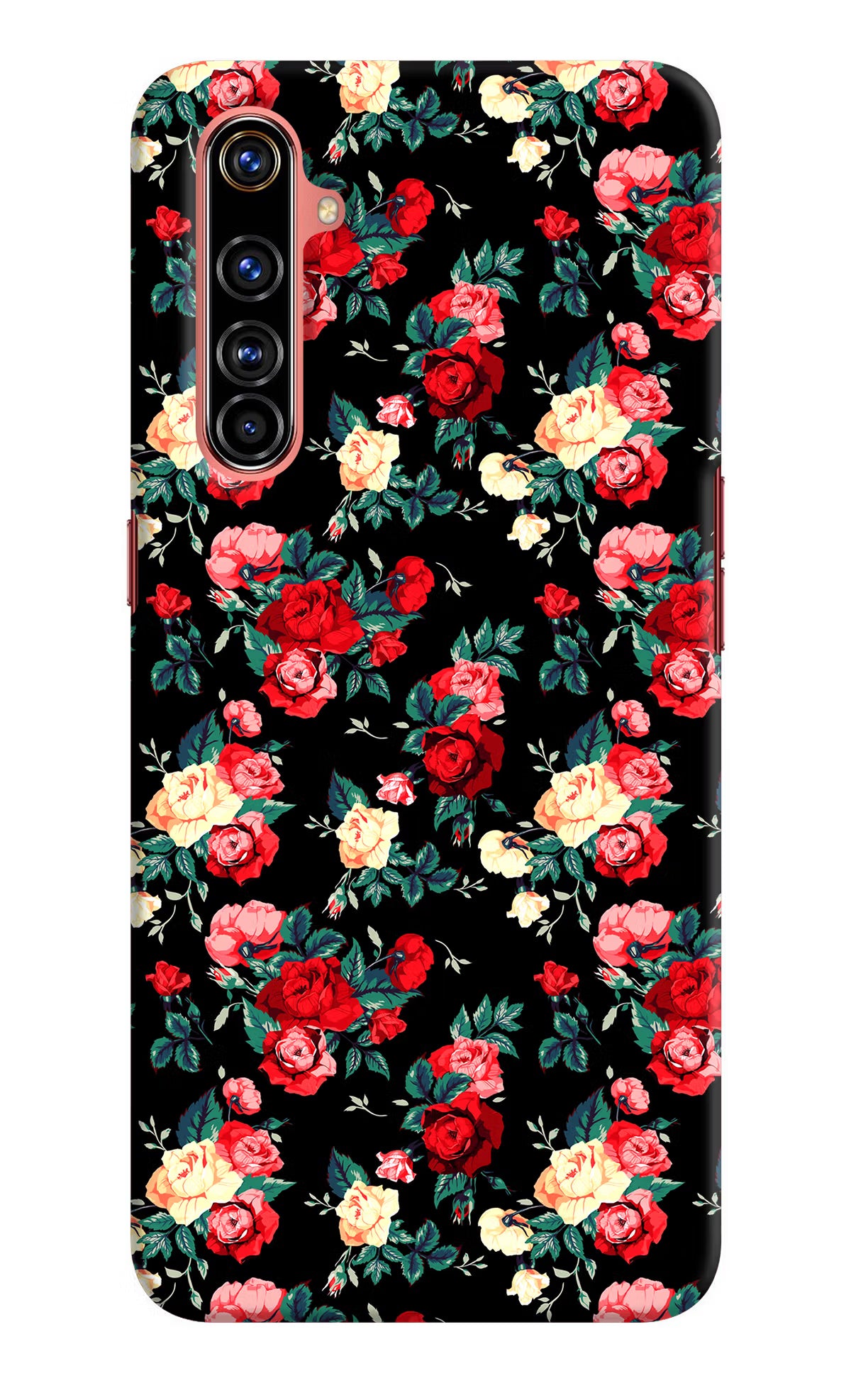 Rose Pattern Realme X50 Pro Hard Case Back Cover by Casekaro