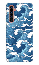 Blue Waves Realme X50 Pro Hard Case Back Cover by Casekaro