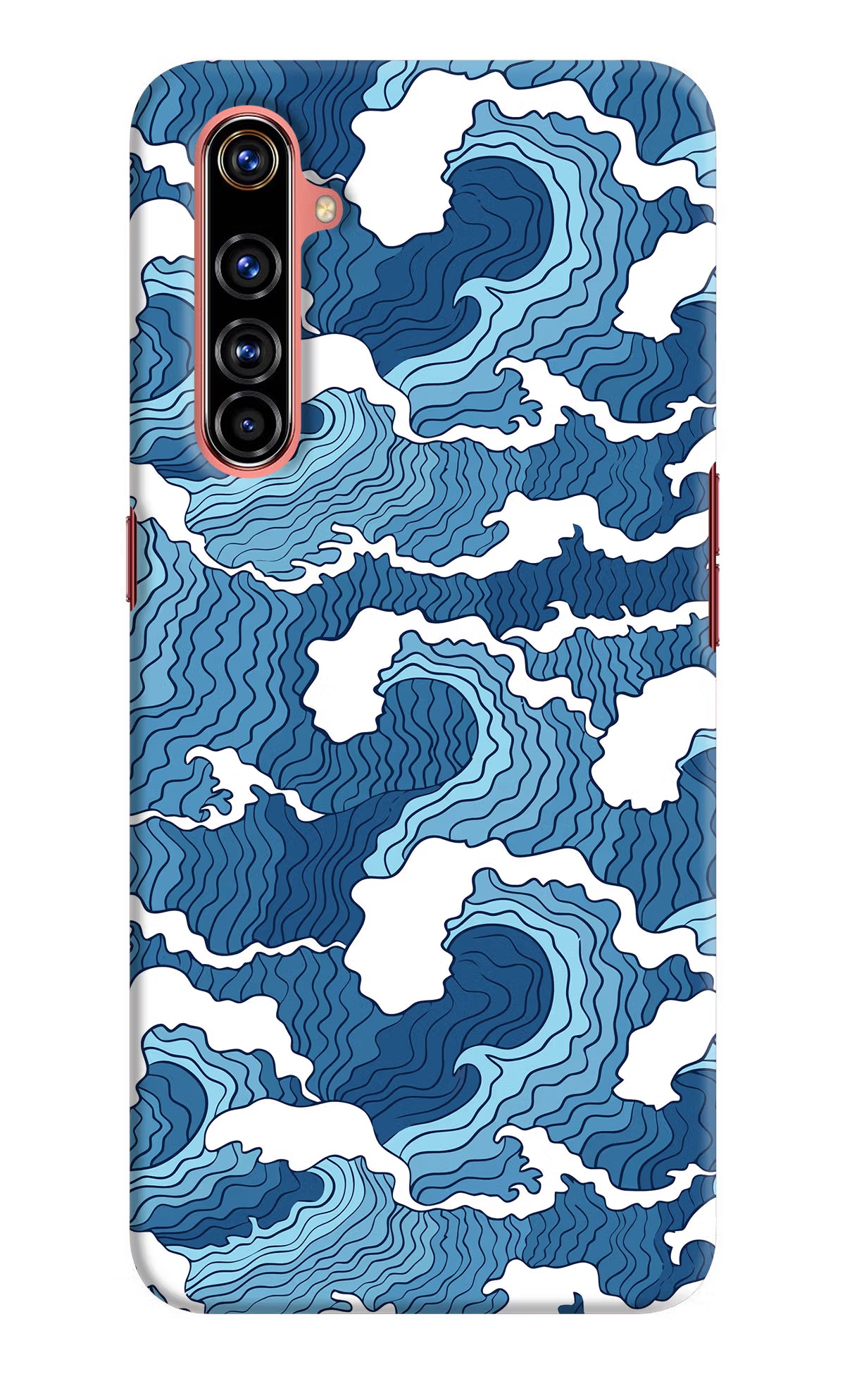 Blue Waves Realme X50 Pro Hard Case Back Cover by Casekaro