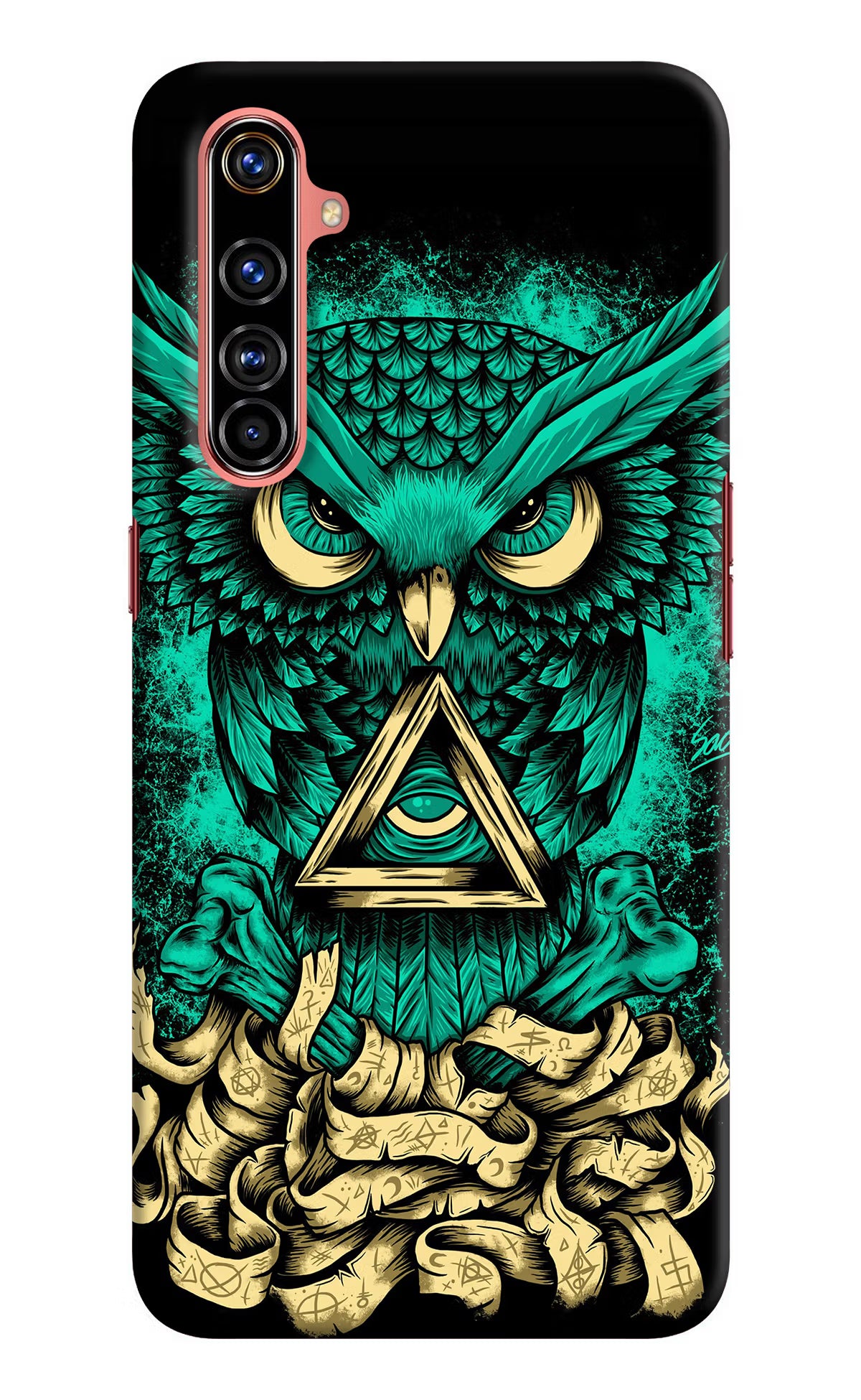 Green Owl Realme X50 Pro Hard Case Back Cover by Casekaro