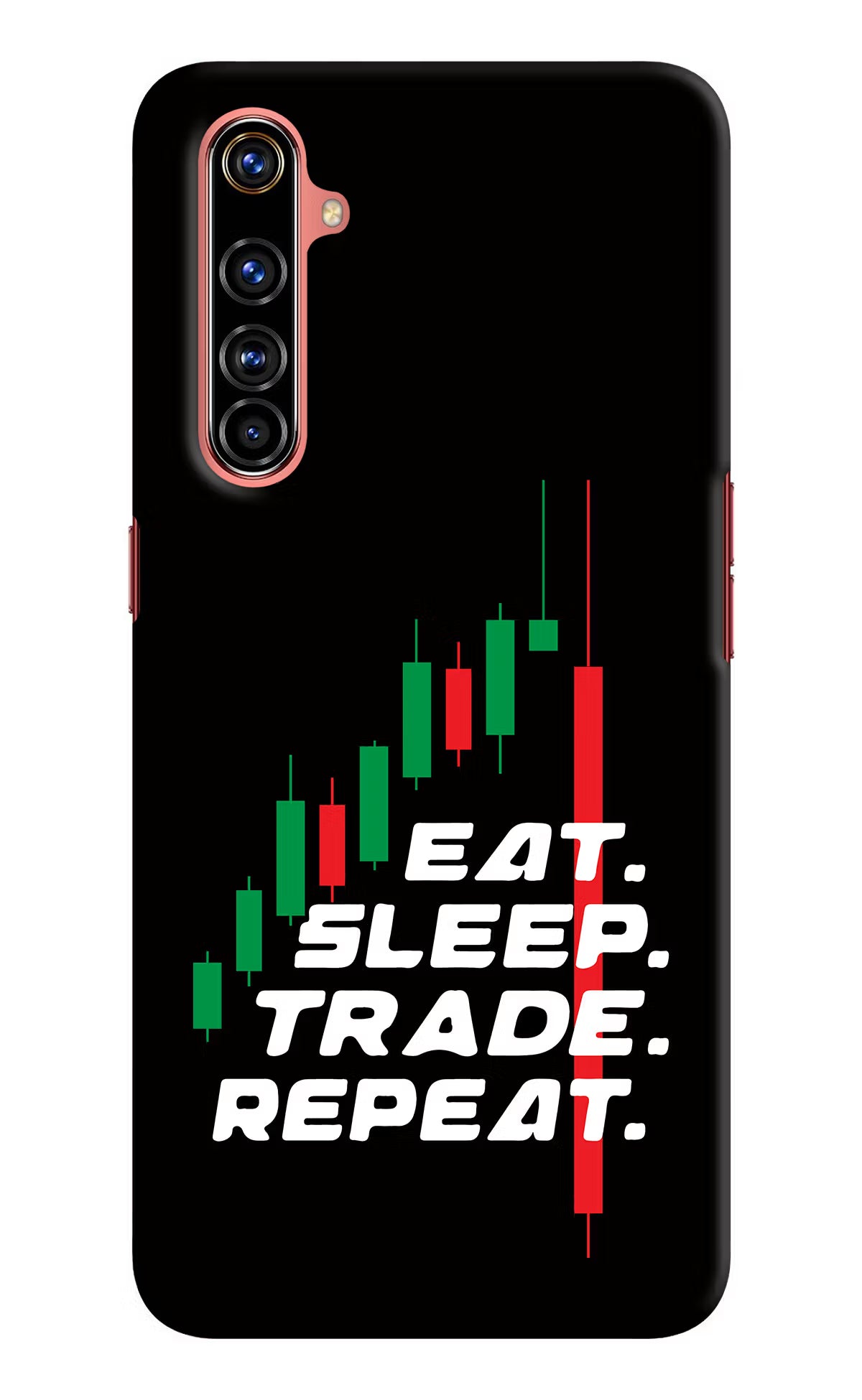 Eat Sleep Trade Repeat Realme X50 Pro Hard Case Back Cover by Casekaro