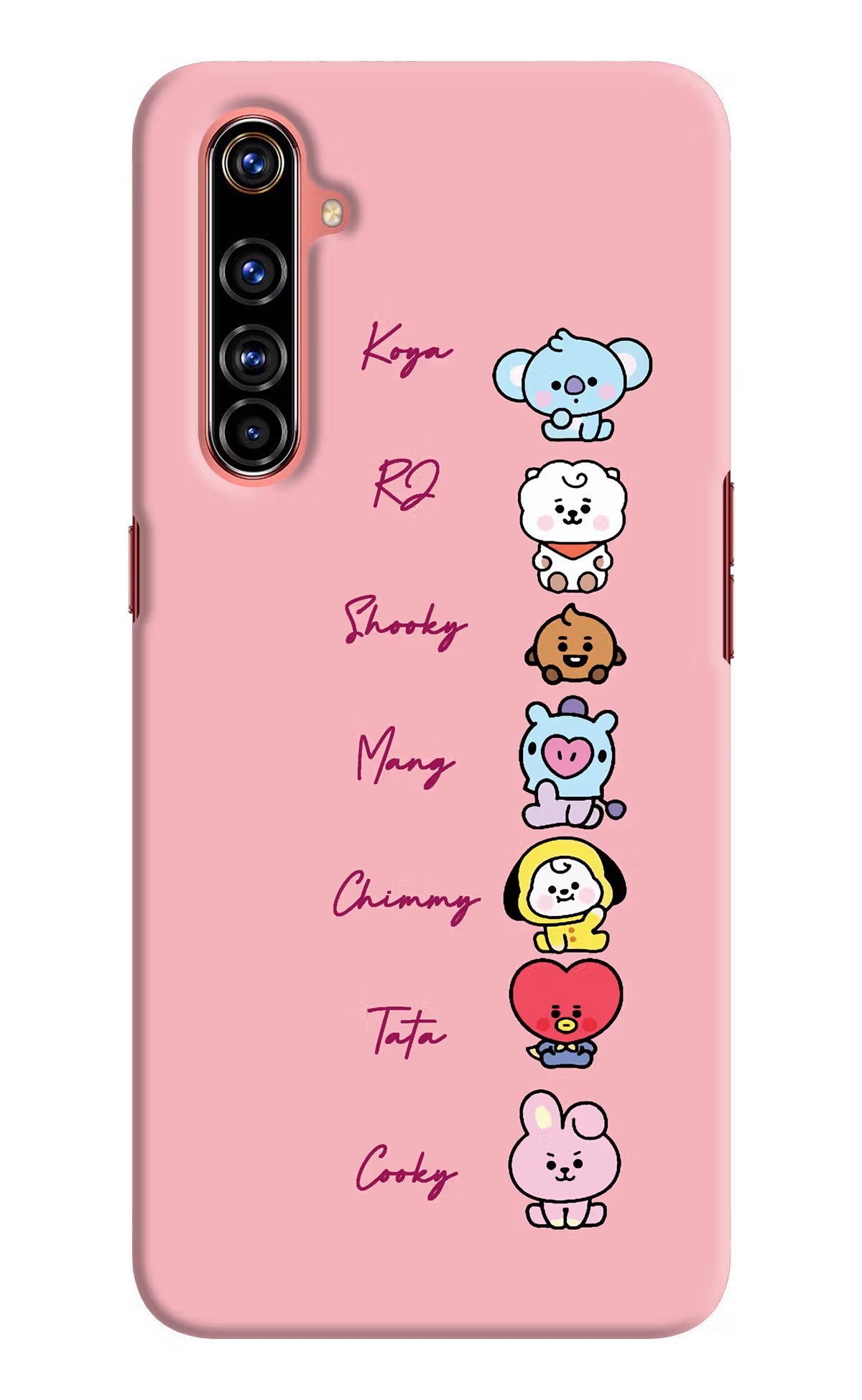 BTS names Realme X50 Pro Hard Case Back Cover by Casekaro
