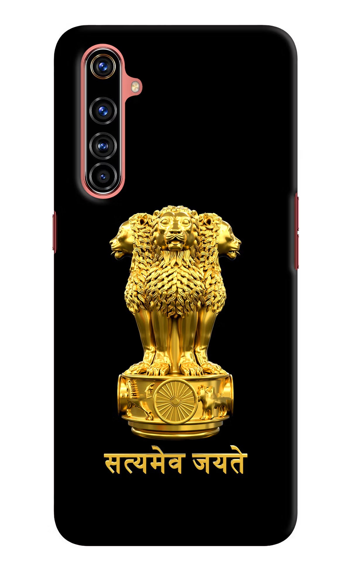 Satyamev Jayate Golden Realme X50 Pro Hard Case Back Cover by Casekaro