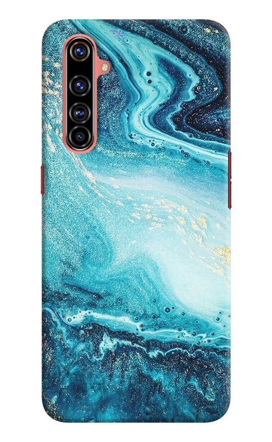 Blue Glitter Marble Realme X50 Pro Hard Case Back Cover by Casekaro