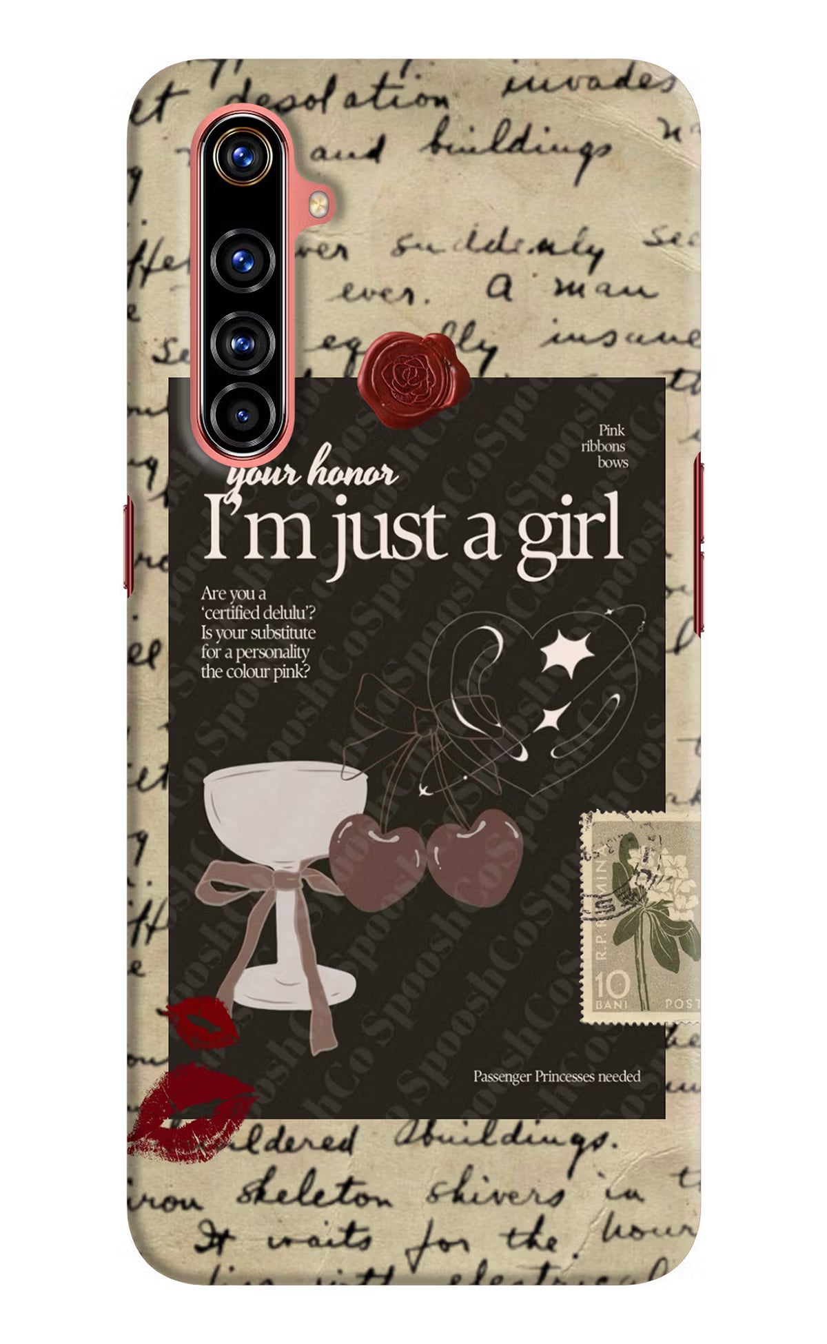 I am just a girl Realme X50 Pro Hard Case Back Cover by Casekaro