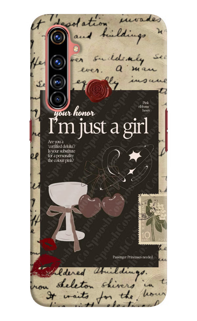 I am just a girl Realme X50 Pro Hard Case Back Cover by Casekaro