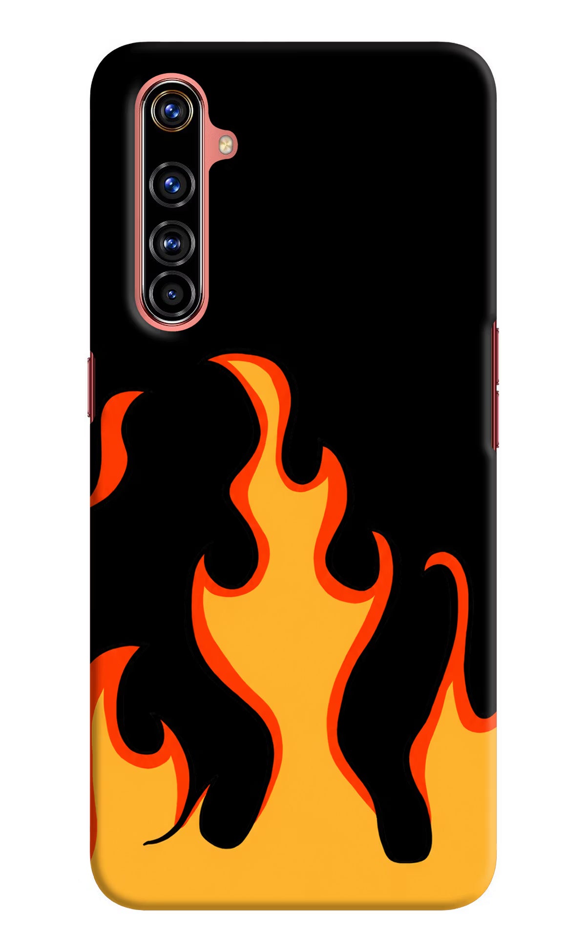 Fired Up – Black Realme X50 Pro Hard Case Back Cover by Casekaro