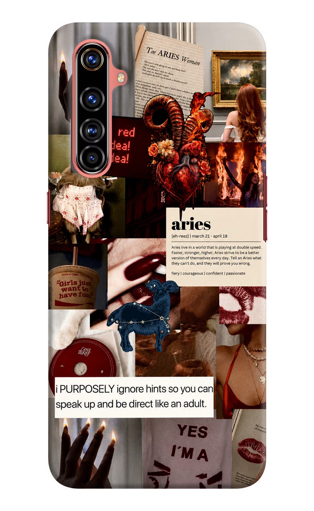 Zodiac Aries Realme X50 Pro Back Cover