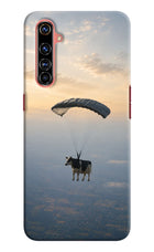 Skydiving Cow Realme X50 Pro Hard Case Back Cover by Casekaro
