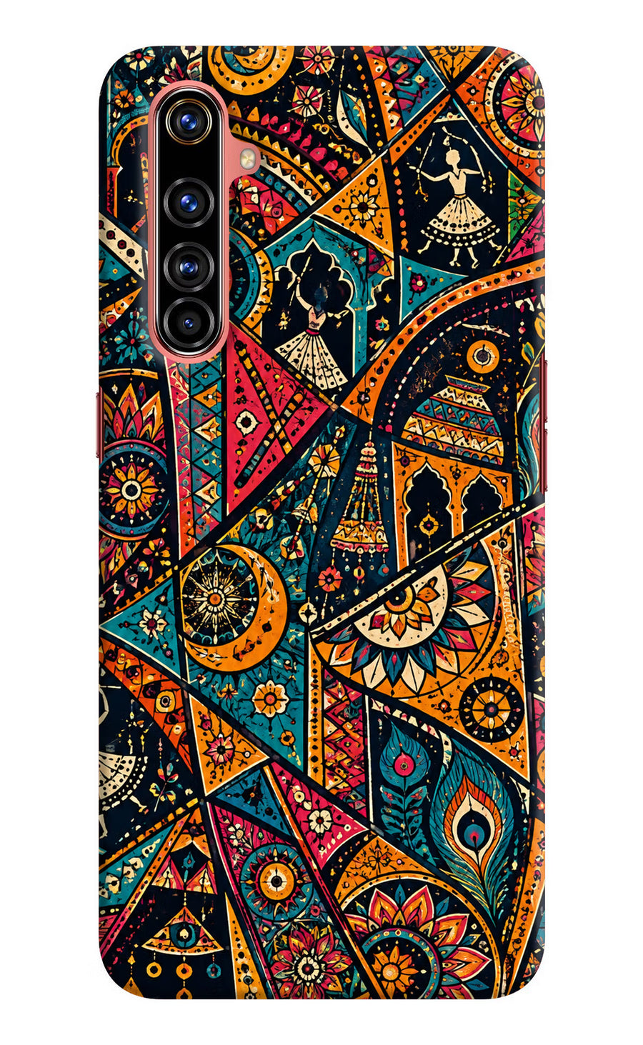 Folk Print Realme X50 Pro Back Cover, Hard case