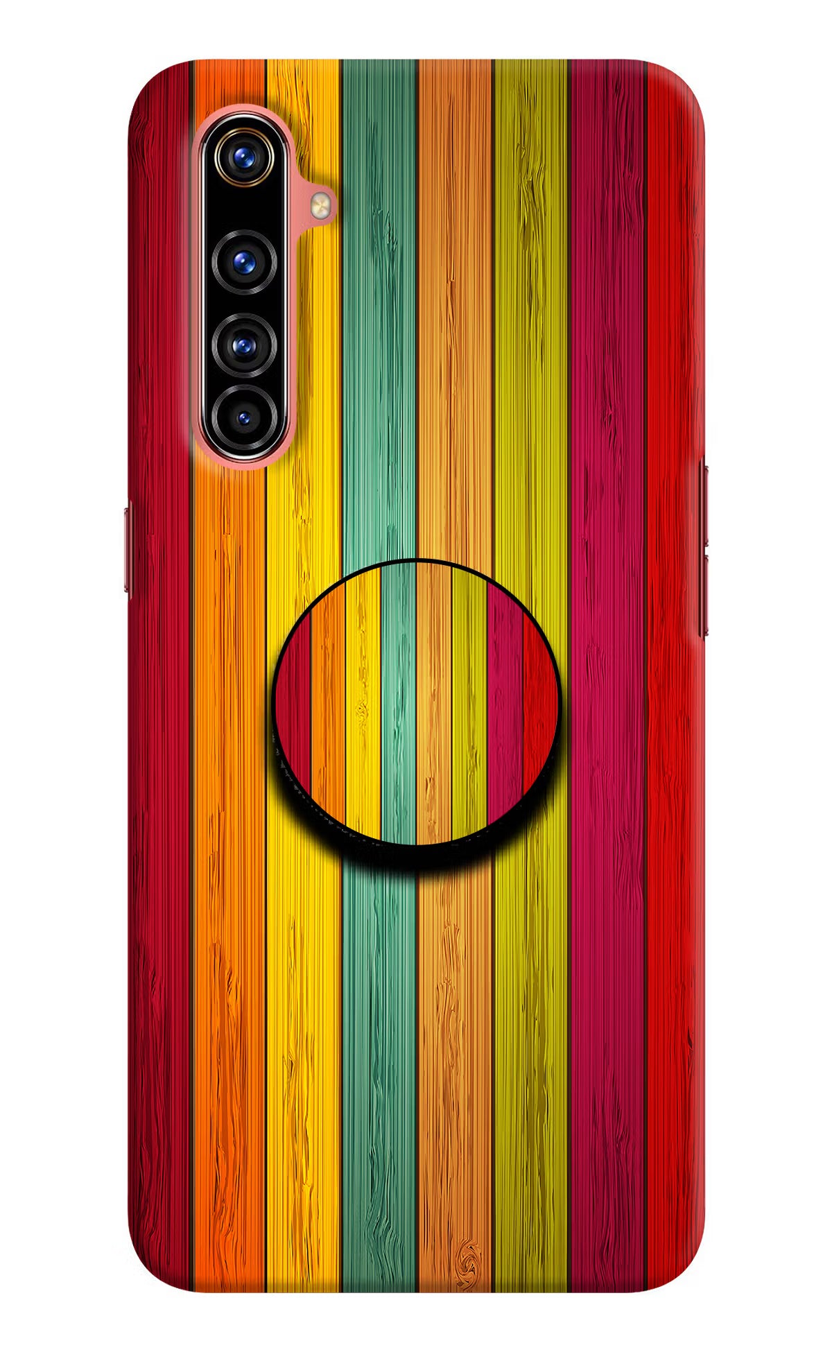 Multicolor Wooden Realme X50 Pro Pop Case by Casekaro