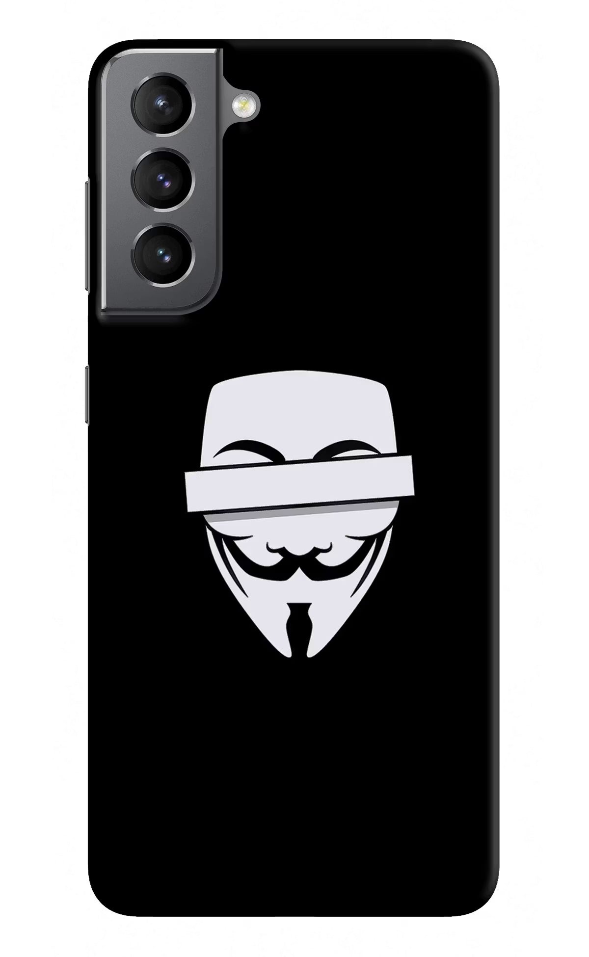 Anonymous Face Samsung S21 Hard Case Back Cover by Casekaro