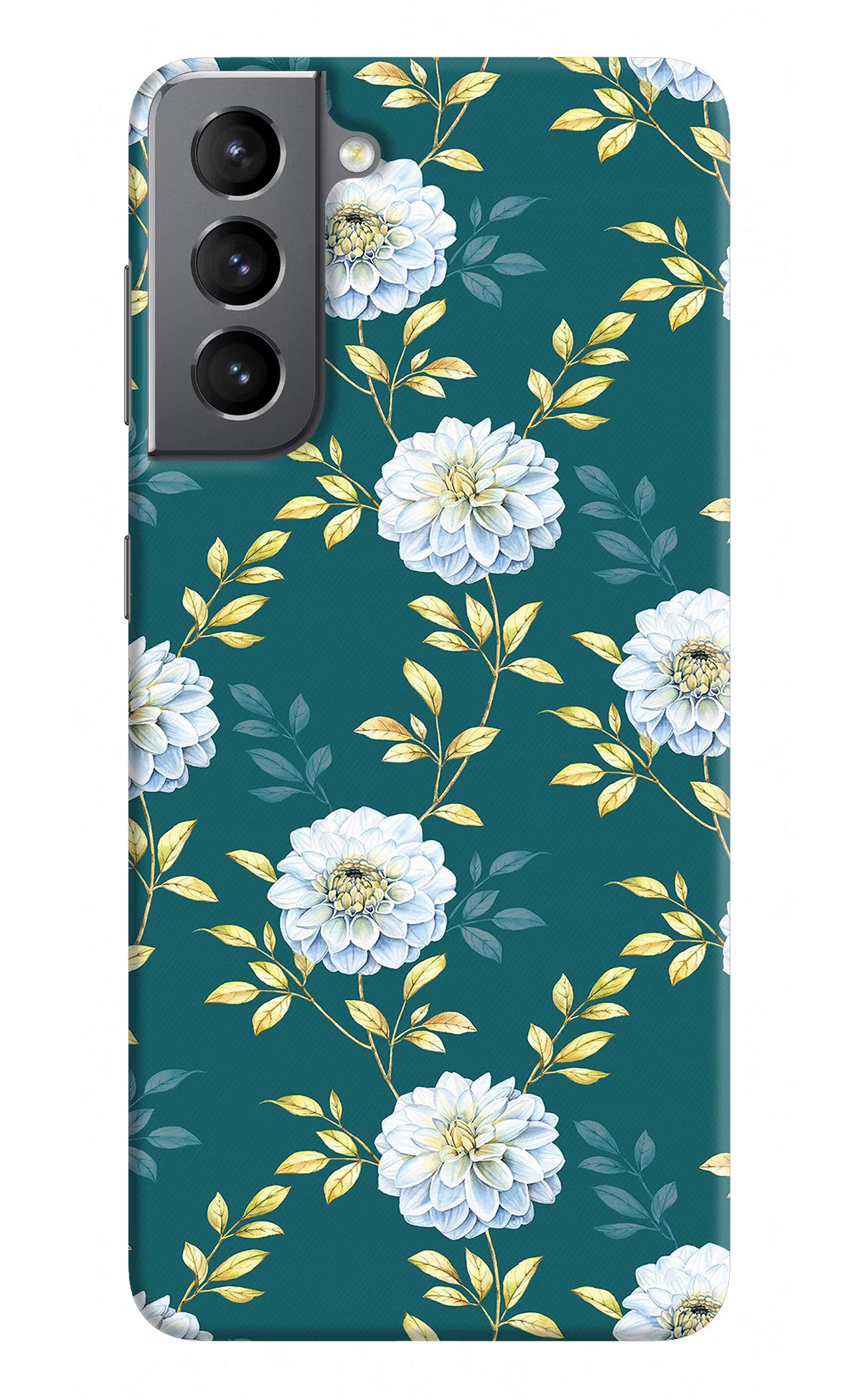 Flowers Samsung S21 Hard Case Back Cover by Casekaro
