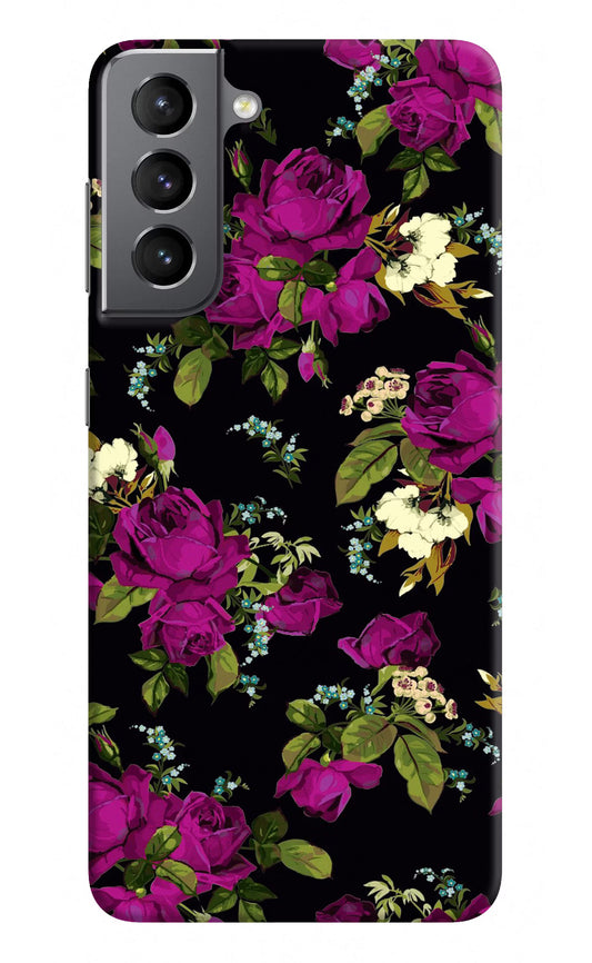 Flowers Samsung S21 Hard Case Back Cover by Casekaro