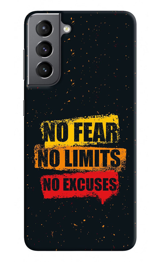 No Fear No Limits No Excuse Samsung S21 Hard Case Back Cover by Casekaro