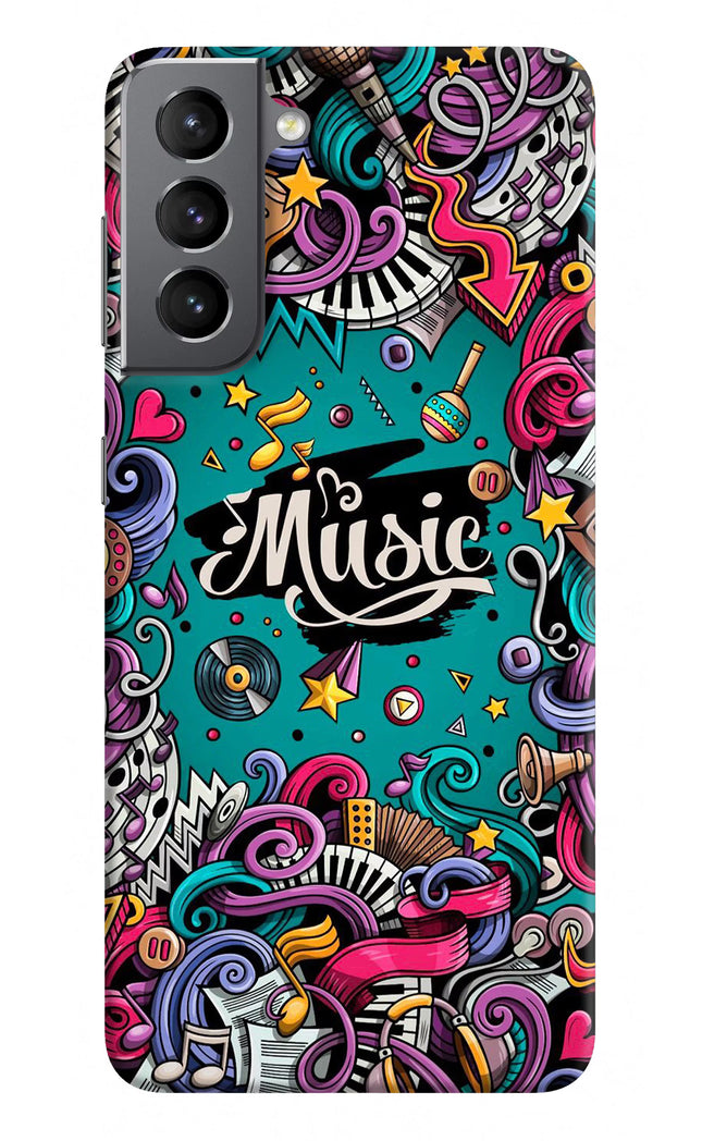 Music Graffiti Samsung S21 Hard Case Back Cover by Casekaro