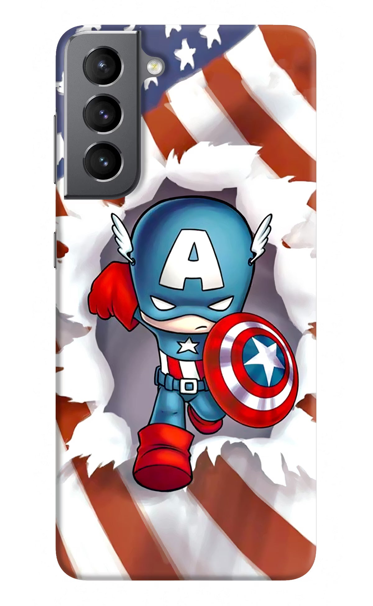 Captain America Samsung S21 Hard Case Back Cover by Casekaro