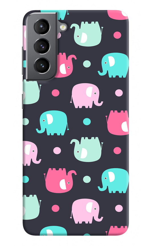 Elephants Samsung S21 Hard Case Back Cover by Casekaro