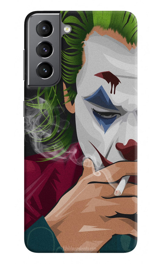 Joker Smoking Samsung S21 Hard Case Back Cover by Casekaro