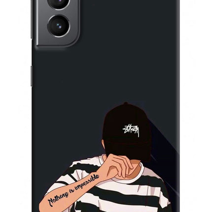 Aesthetic Boy Samsung S21 Hard Case Back Cover by Casekaro