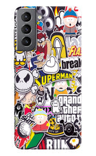 Sticker Bomb Samsung S21 Hard Case Back Cover by Casekaro