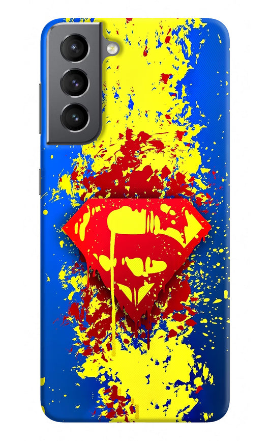 Superman logo Samsung S21 Hard Case Back Cover by Casekaro