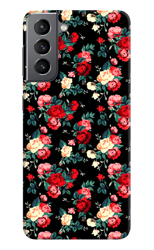 Rose Pattern Samsung S21 Hard Case Back Cover by Casekaro