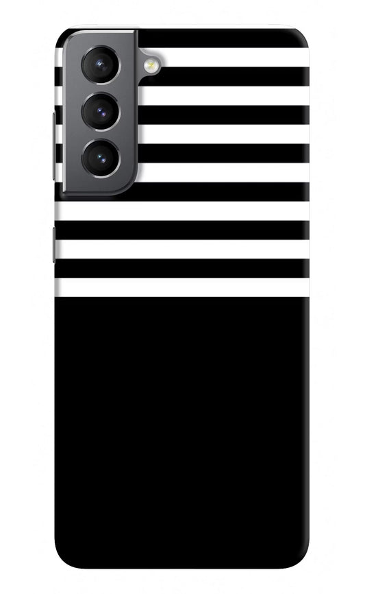 Black and White Print Samsung S21 Hard Case Back Cover by Casekaro