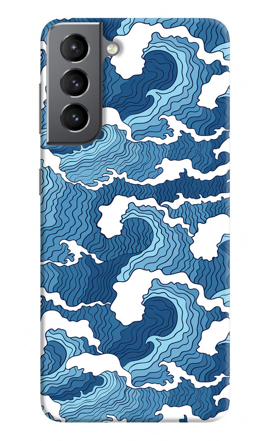 Blue Waves Samsung S21 Hard Case Back Cover by Casekaro