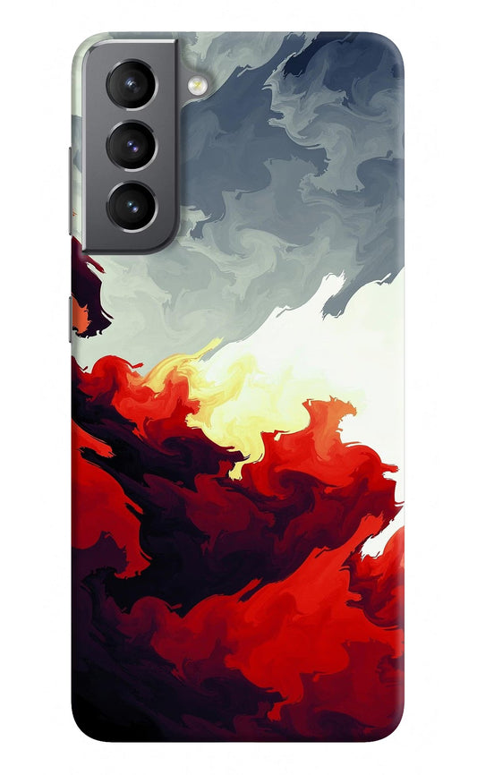 Fire Cloud Samsung S21 Hard Case Back Cover by Casekaro