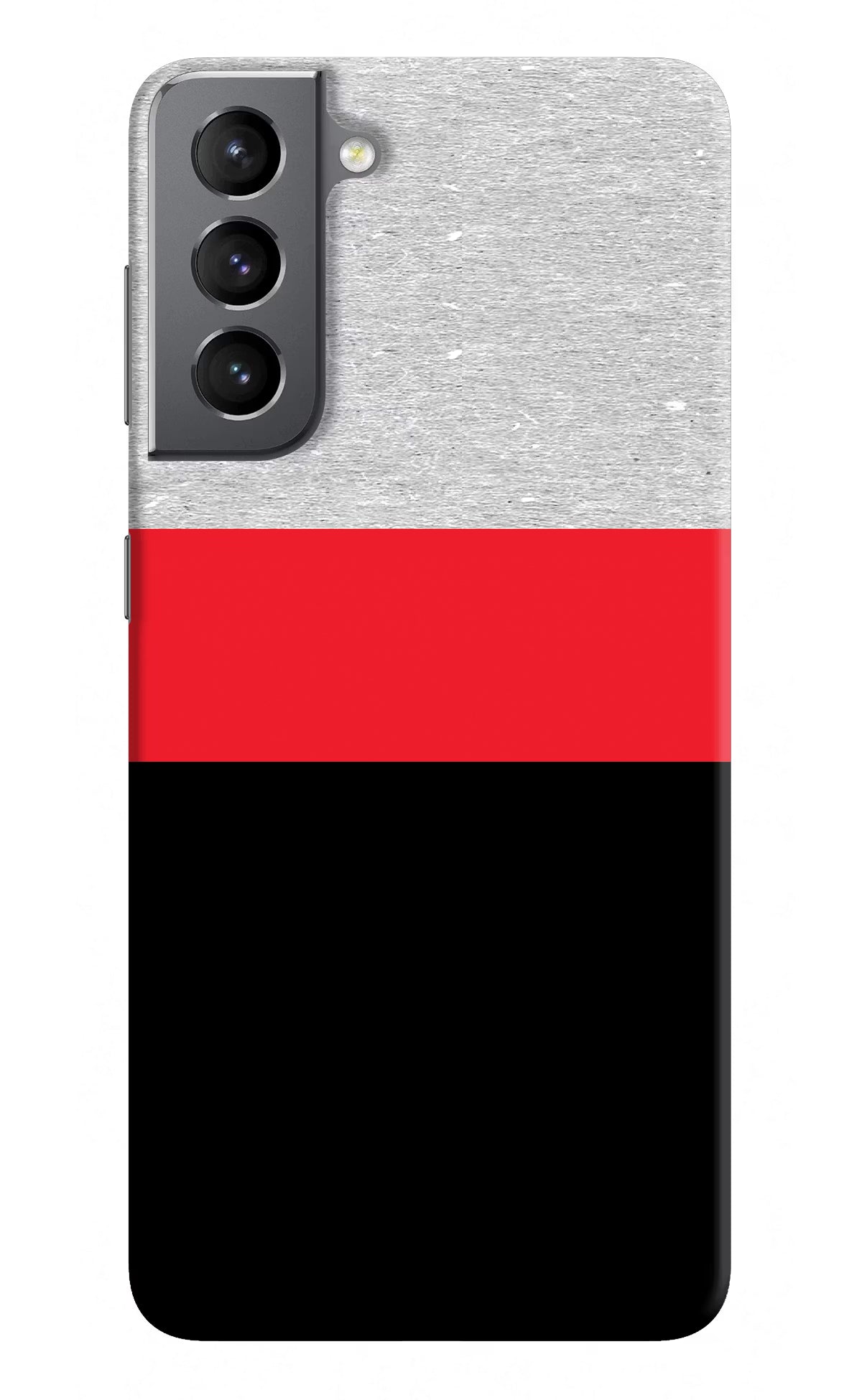 Tri Color Pattern Samsung S21 Hard Case Back Cover by Casekaro